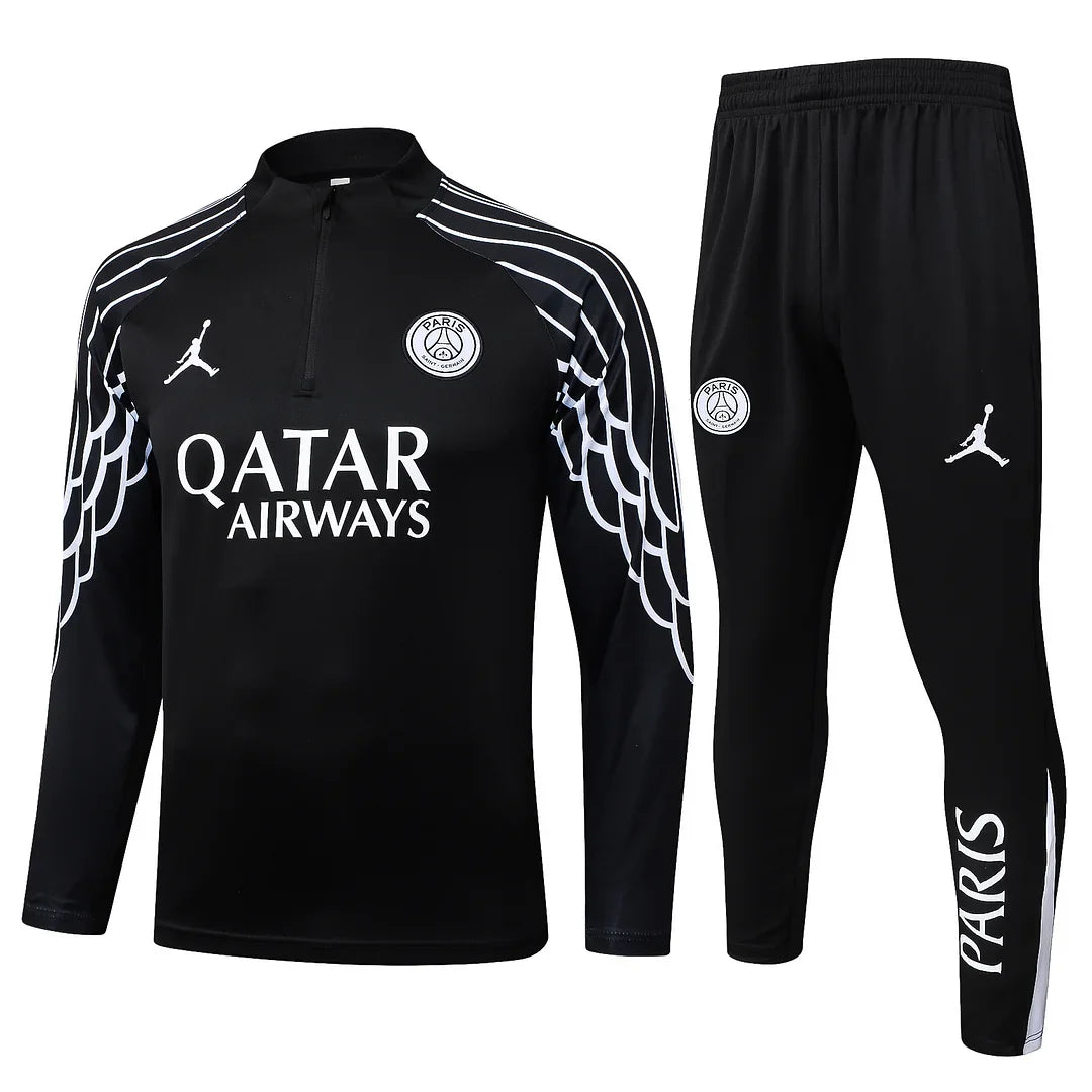 Paris Saint-Germain - 25/26 1/4 Zip Tracksuit Black