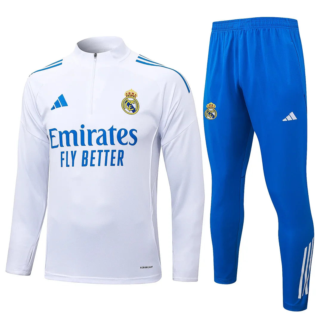 Real Madrid CF - Tracksuit White/Blue
